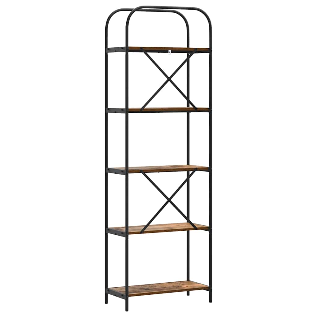 vidaXL Ράφι Βιβλίων Παλαιό ξύλο 60 x 30 x 183 εκ Επεξεργασμένο ξύλο