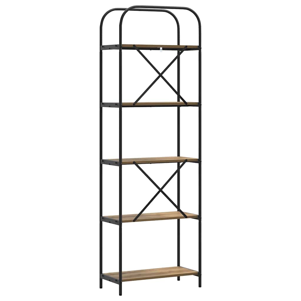 vidaXL Ράφι Βιβλίων artisan δρυς 60 x 30 x 183 εκ Επεξεργασμένο ξύλο