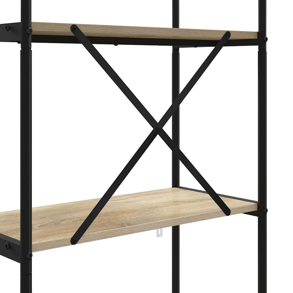 vidaXL Ράφι Βιβλίων Sonoma Δρυς 60 x 30 x 146 εκ Επεξεργασμένο ξύλο