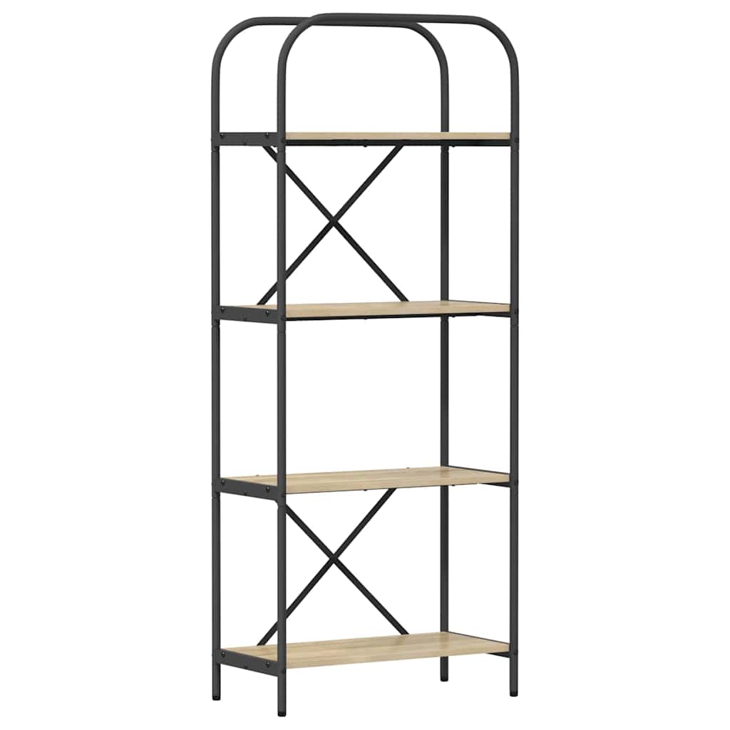 vidaXL Ράφι Βιβλίων Sonoma Δρυς 60 x 30 x 146 εκ Επεξεργασμένο ξύλο