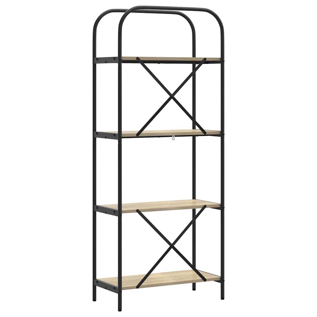 vidaXL Ράφι Βιβλίων Sonoma Δρυς 60 x 30 x 146 εκ Επεξεργασμένο ξύλο