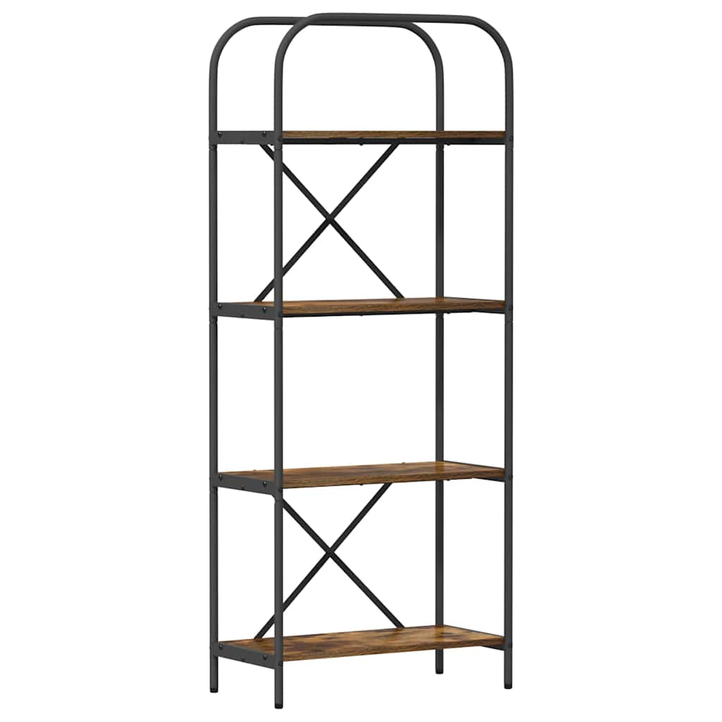 vidaXL Ράφι Βιβλίων Καπνιστή δρυς 60 x 30 x 146 εκ Επεξεργασμένο ξύλο