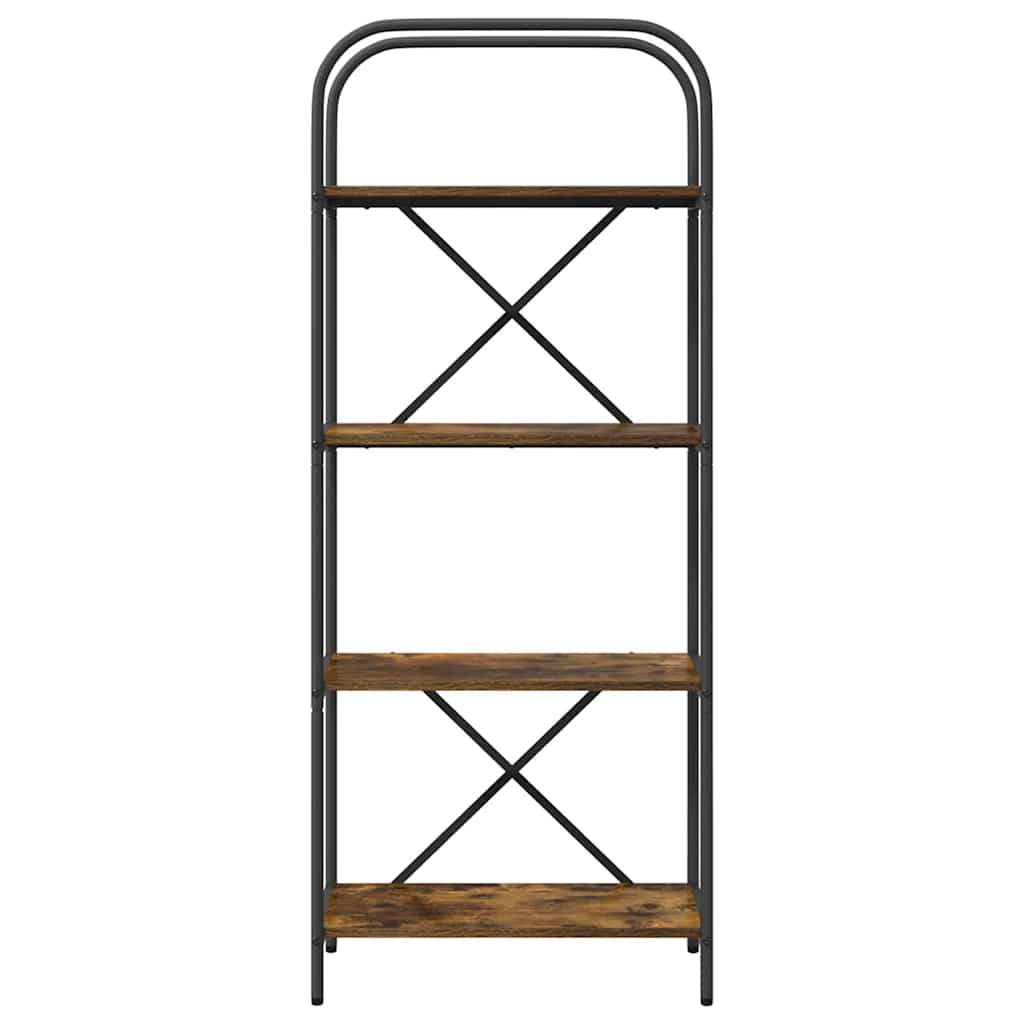 vidaXL Ράφι Βιβλίων Καπνιστή δρυς 60 x 30 x 146 εκ Επεξεργασμένο ξύλο