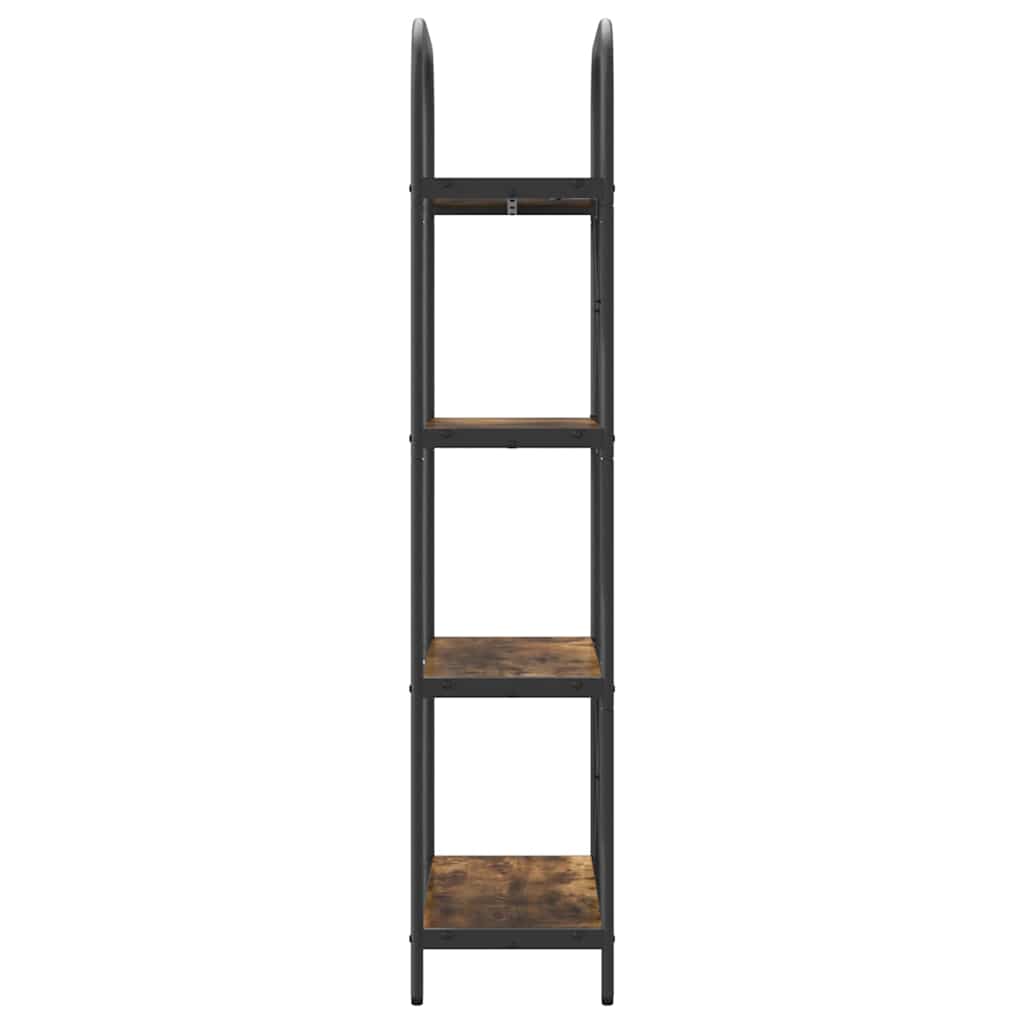 vidaXL Ράφι Βιβλίων Καπνιστή δρυς 60 x 30 x 146 εκ Επεξεργασμένο ξύλο