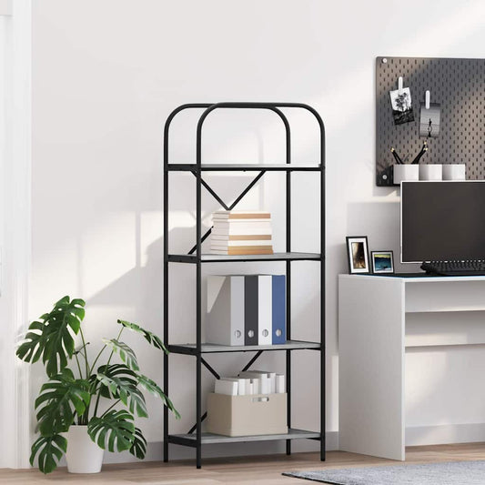 vidaXL Ράφι Βιβλίων Γκρίζο Σονομα 60 x 30 x 146 εκ Επεξεργασμένο ξύλο