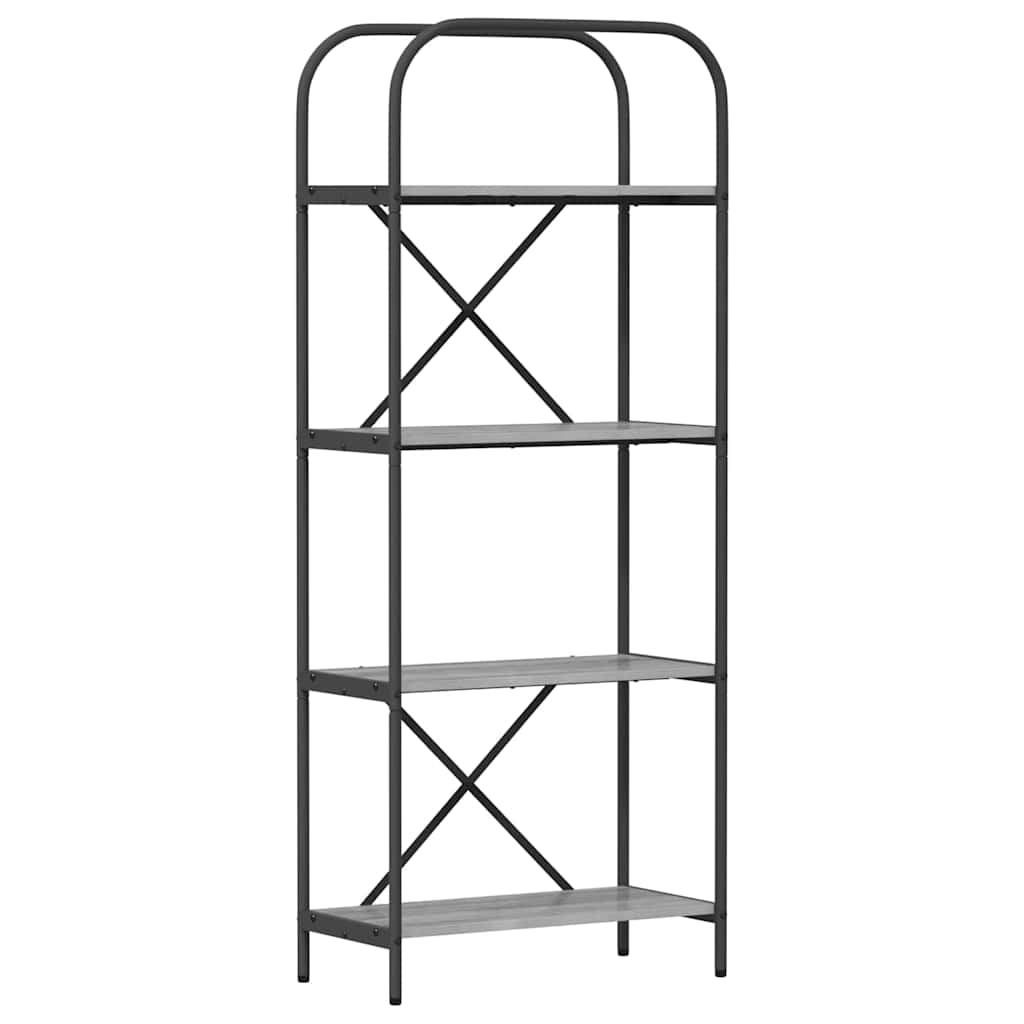 vidaXL Ράφι Βιβλίων Γκρι sonoma 60 x 30 x 146 εκ Επεξεργασμένο ξύλο