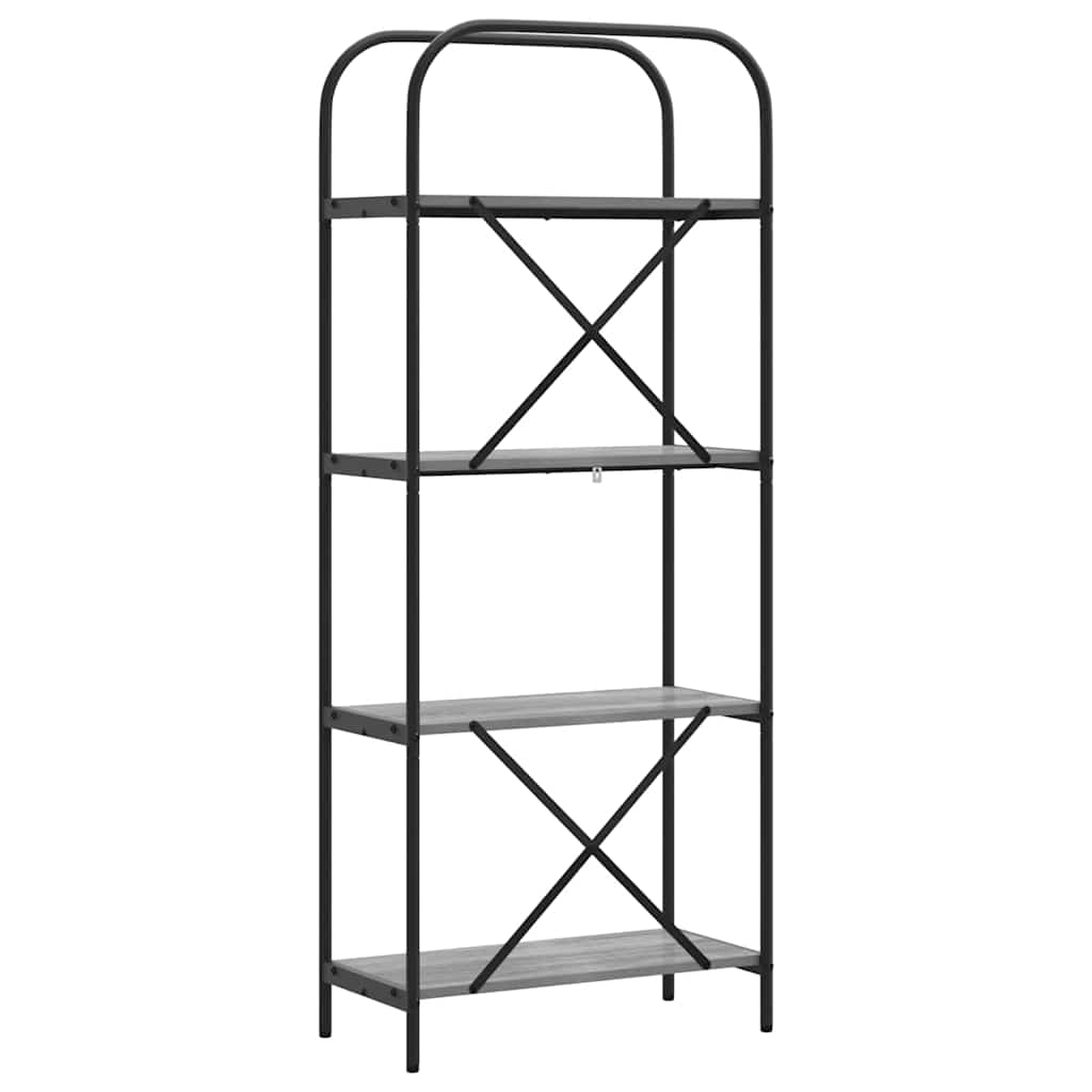 vidaXL Ράφι Βιβλίων Γκρι sonoma 60 x 30 x 146 εκ Επεξεργασμένο ξύλο