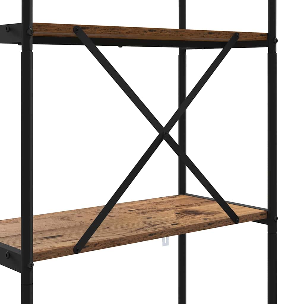 vidaXL Ράφι Βιβλίων Παλαιό ξύλο 60 x 30 x 146 εκ Επεξεργασμένο ξύλο