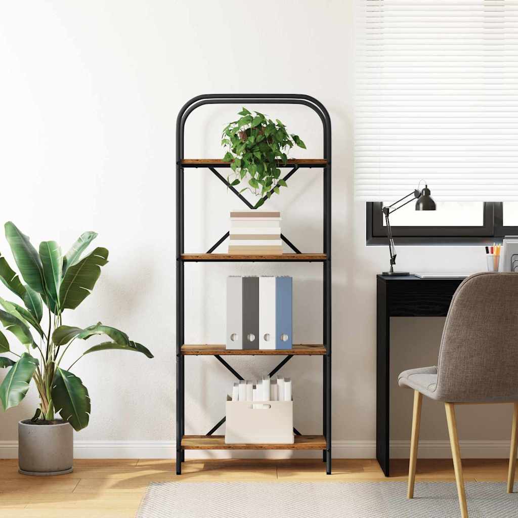 vidaXL Ράφι Βιβλίων Παλαιό ξύλο 60 x 30 x 146 εκ Επεξεργασμένο ξύλο