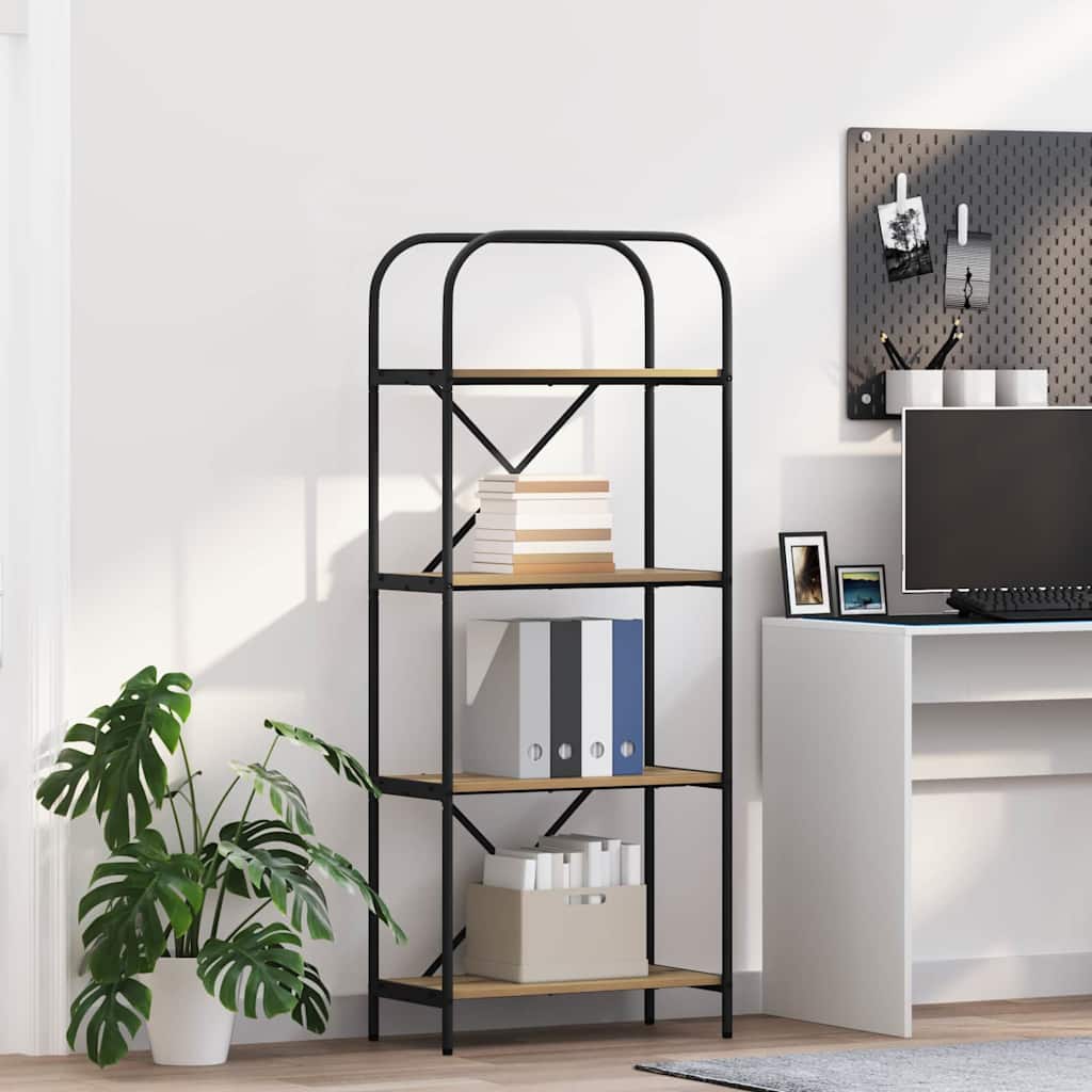 vidaXL Ράφι Βιβλίων artisan δρυς 60 x 30 x 146 εκ Επεξεργασμένο ξύλο