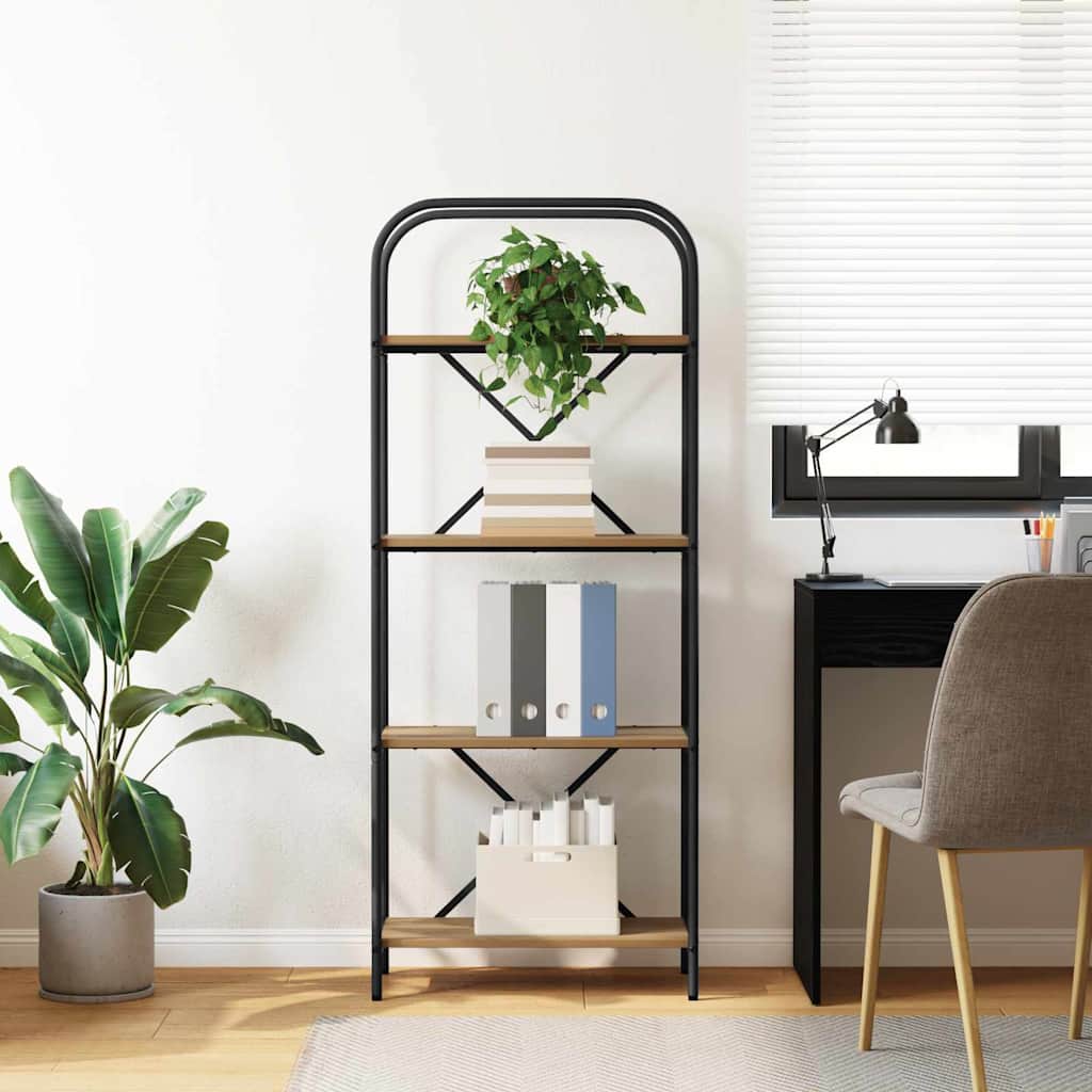 vidaXL Ράφι Βιβλίων artisan δρυς 60 x 30 x 146 εκ Επεξεργασμένο ξύλο