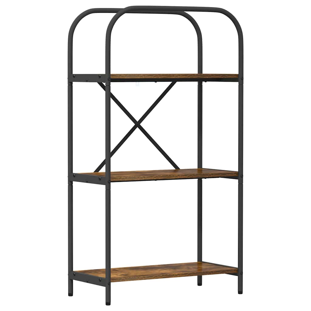 vidaXL Ράφι Βιβλίων Καπνιστή δρυς 60 x 30 x 109 εκ Επεξεργασμένο ξύλο