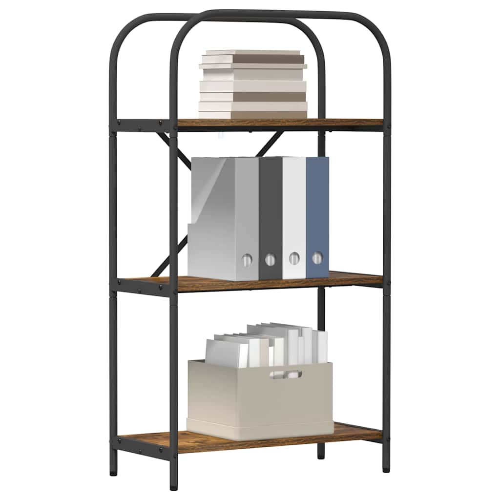 vidaXL Ράφι Βιβλίων Καπνιστή δρυς 60 x 30 x 109 εκ Επεξεργασμένο ξύλο