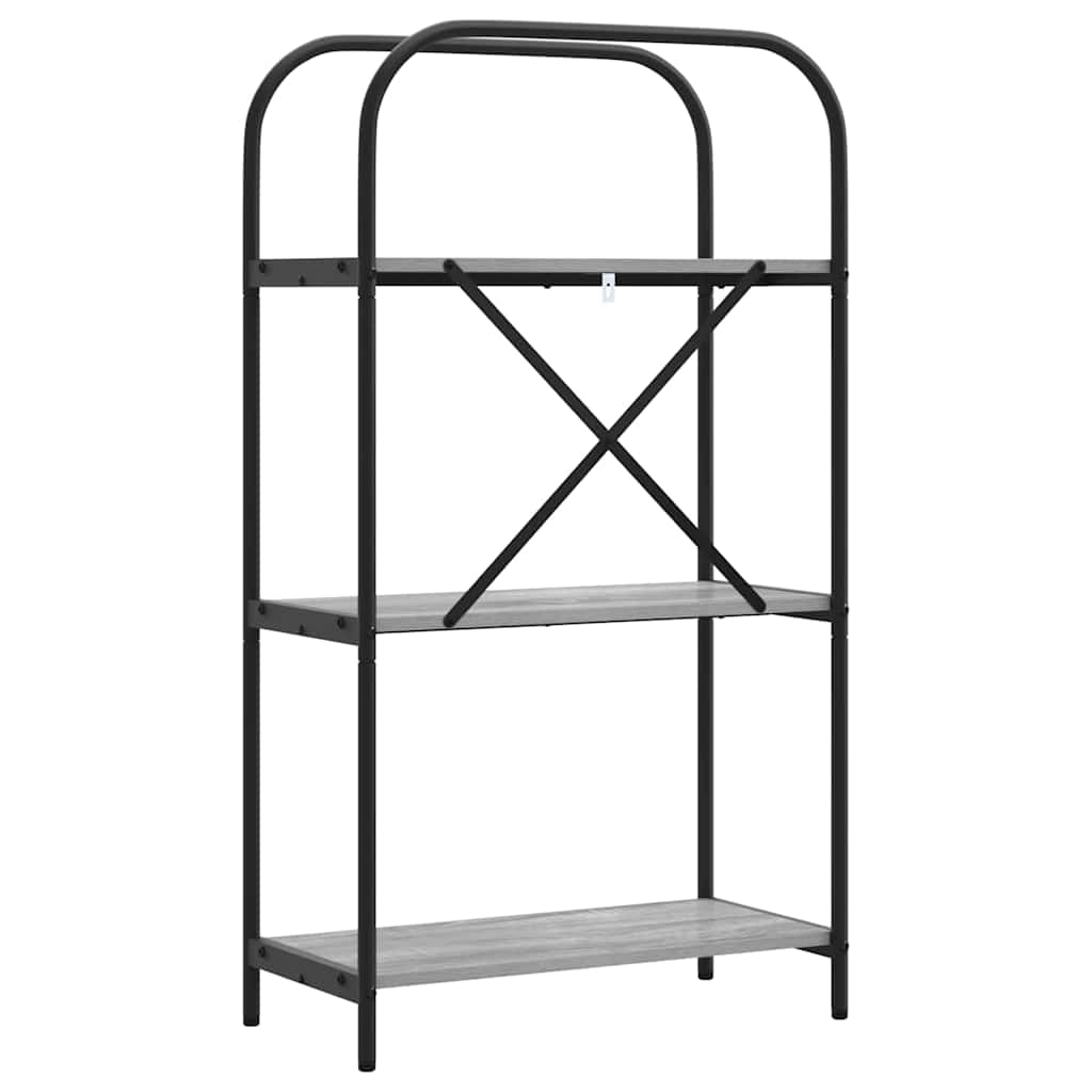 vidaXL Ράφι Βιβλίων Γκρι sonoma 60 x 30 x 109 εκ Επεξεργασμένο ξύλο