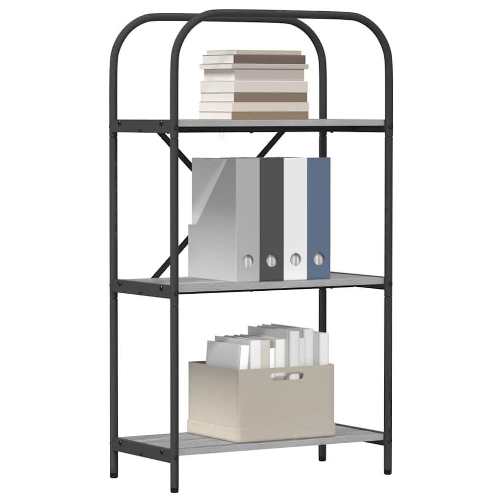 vidaXL Ράφι Βιβλίων Γκρι sonoma 60 x 30 x 109 εκ Επεξεργασμένο ξύλο