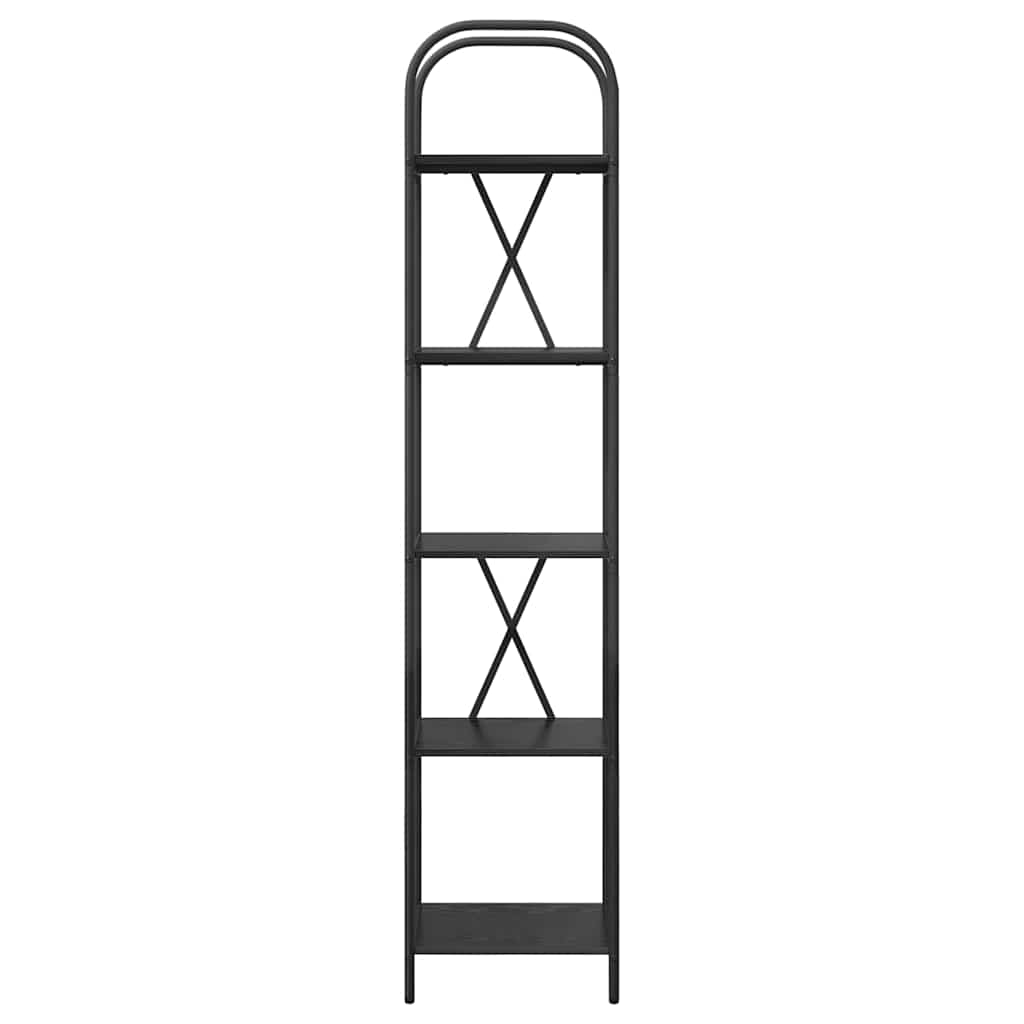 vidaXL Ράφι Βιβλίων Μαύρη δρυς 40 x 30 x 183 εκ Επεξεργασμένο ξύλο
