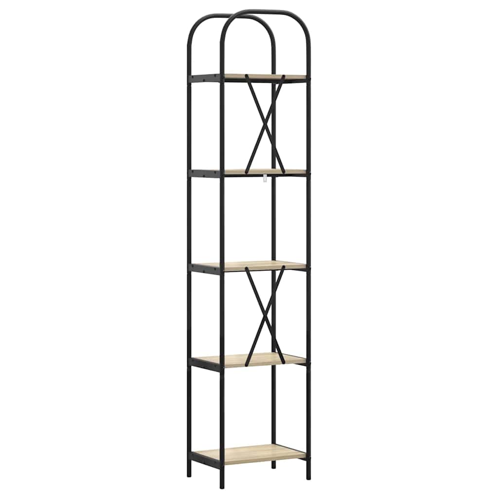 vidaXL Ράφι Βιβλίων Sonoma Δρυς 40 x 30 x 183 εκ Επεξεργασμένο ξύλο