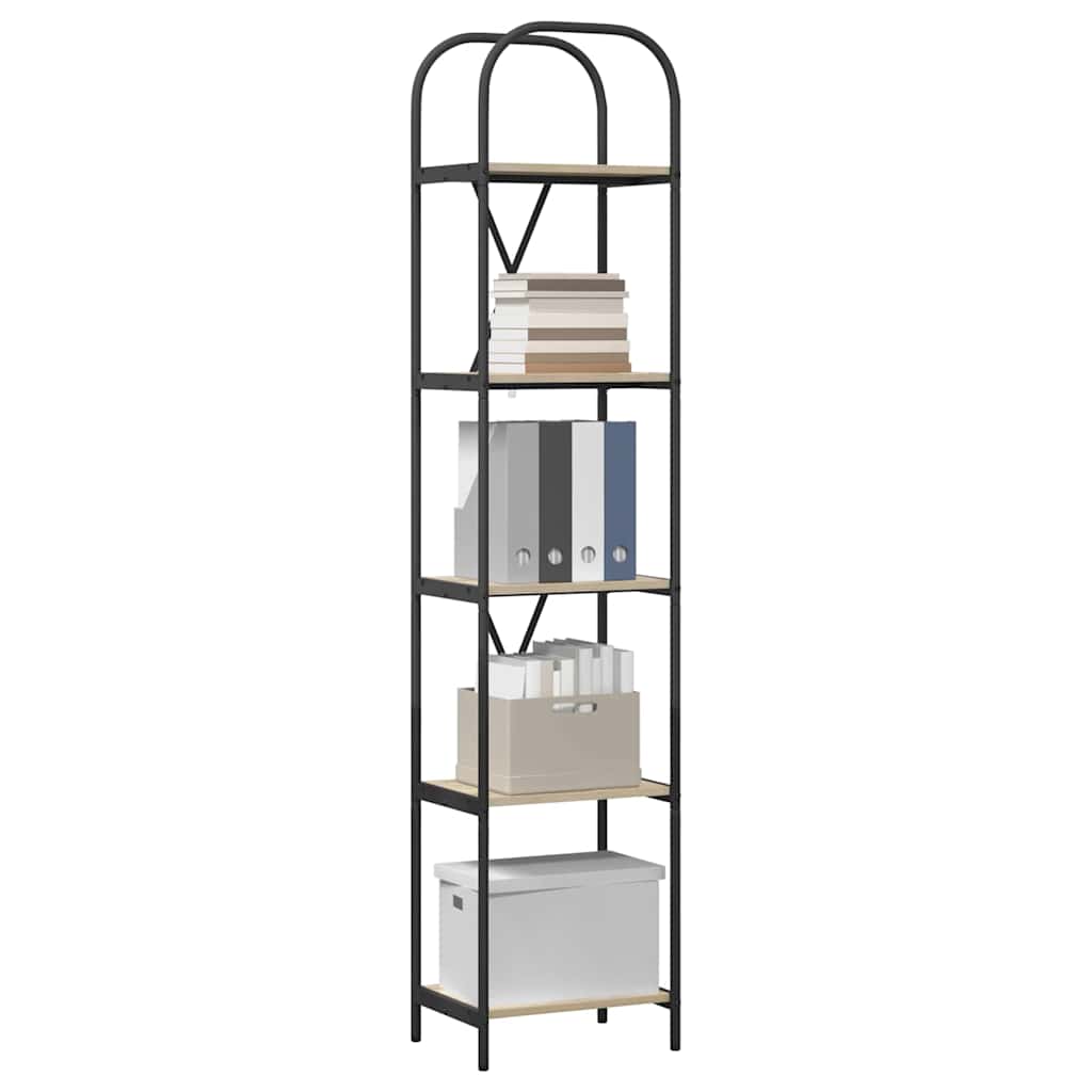 vidaXL Ράφι Βιβλίων Sonoma Δρυς 40 x 30 x 183 εκ Επεξεργασμένο ξύλο