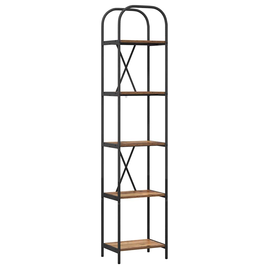 vidaXL Ράφι Βιβλίων Παλαιό ξύλο 40 x 30 x 183 εκ Επεξεργασμένο ξύλο