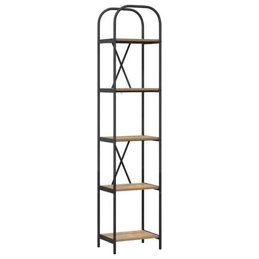 vidaXL Ράφι Βιβλίων artisan δρυς 40 x 30 x 183 εκ Επεξεργασμένο ξύλο