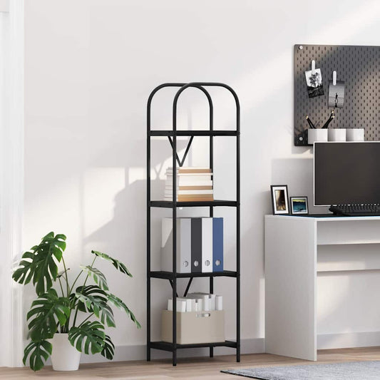 vidaXL Ράφι Βιβλίων Μαύρη δρυς 40 x 30 x 146 εκ Επεξεργασμένο ξύλο