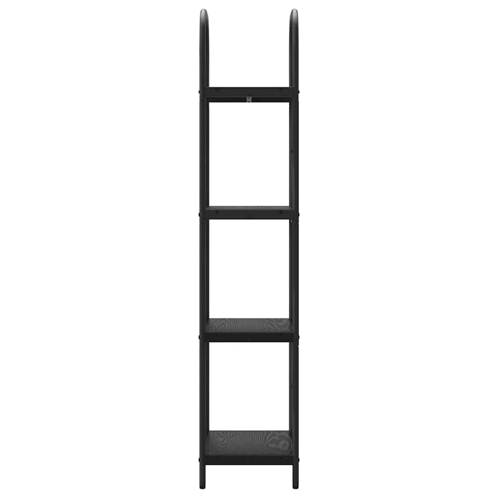 vidaXL Ράφι Βιβλίων Μαύρη δρυς 40 x 30 x 146 εκ Επεξεργασμένο ξύλο