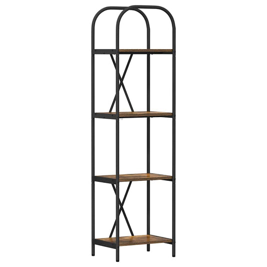 vidaXL Ράφι Βιβλίων Καπνιστή δρυς 40 x 30 x 146 εκ Επεξεργασμένο ξύλο