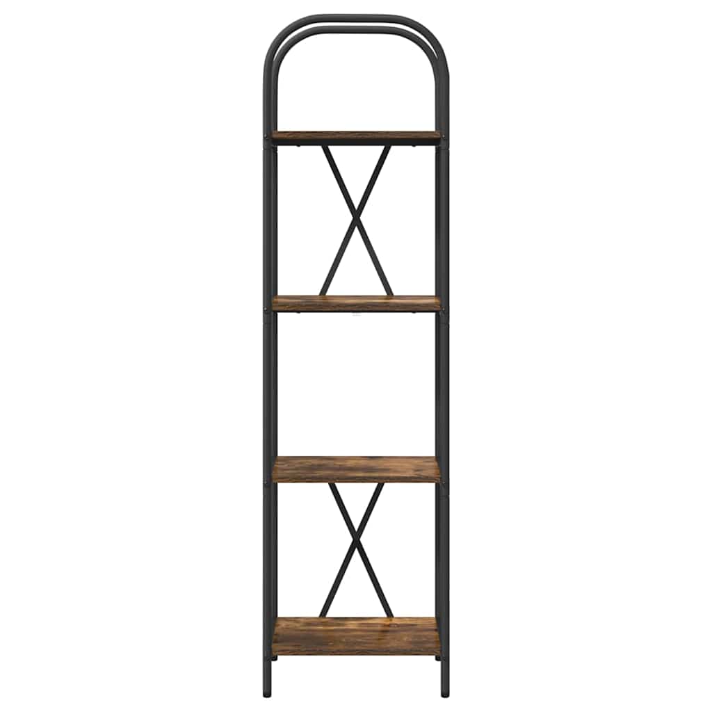 vidaXL Ράφι Βιβλίων Καπνιστή δρυς 40 x 30 x 146 εκ Επεξεργασμένο ξύλο