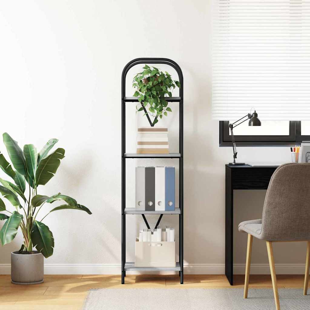 vidaXL Ράφι Βιβλίων Γκρι sonoma 40 x 30 x 146 εκ Επεξεργασμένο ξύλο