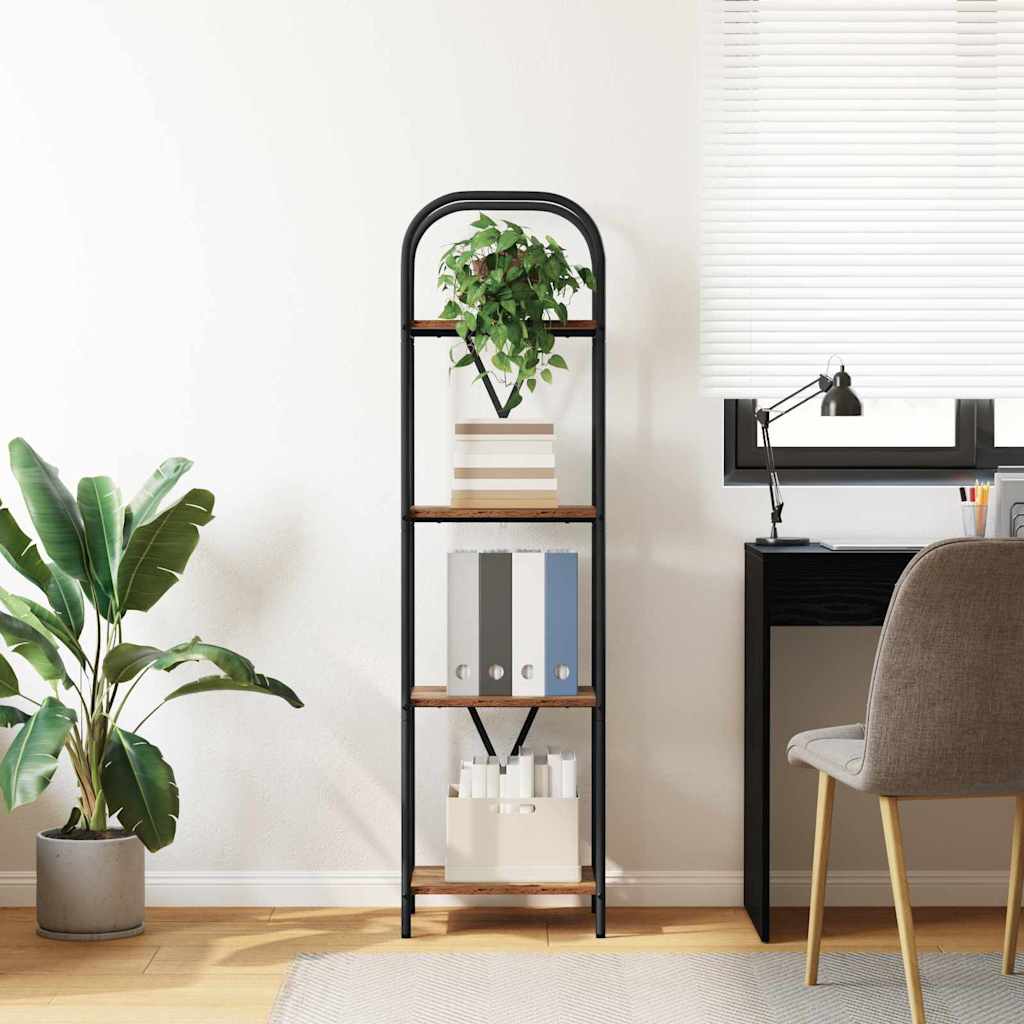 vidaXL Ράφι Βιβλίων Παλαιό ξύλο 40 x 30 x 146 εκ Επεξεργασμένο ξύλο