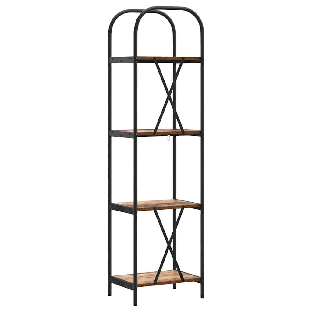 vidaXL Ράφι Βιβλίων Παλαιό ξύλο 40 x 30 x 146 εκ Επεξεργασμένο ξύλο