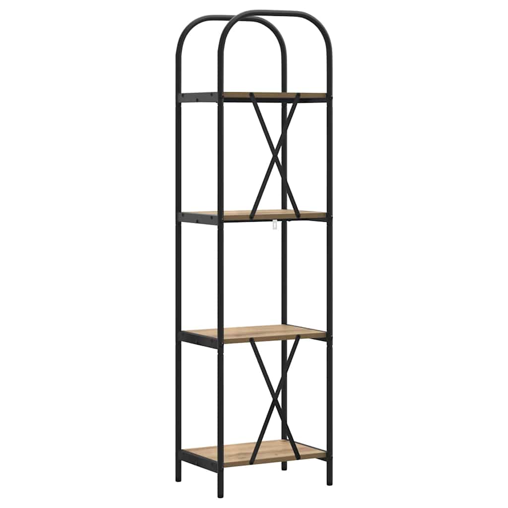 vidaXL Ράφι Βιβλίων artisan δρυς 40 x 30 x 146 εκ Επεξεργασμένο ξύλο