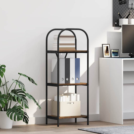 vidaXL Ράφι Βιβλίων Καπνιστό Δρύς 40 x 30 x 109 εκ Επεξεργασμένο ξύλο