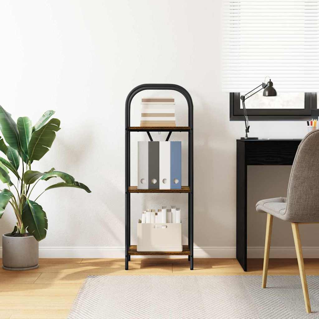 vidaXL Ράφι Βιβλίων Καπνιστή δρυς 40 x 30 x 109 εκ Επεξεργασμένο ξύλο