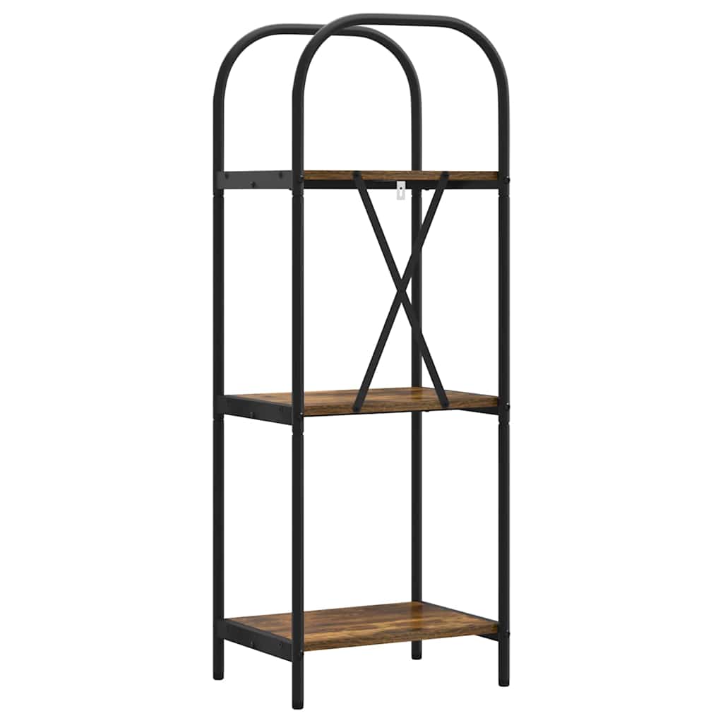 vidaXL Ράφι Βιβλίων Καπνιστή δρυς 40 x 30 x 109 εκ Επεξεργασμένο ξύλο