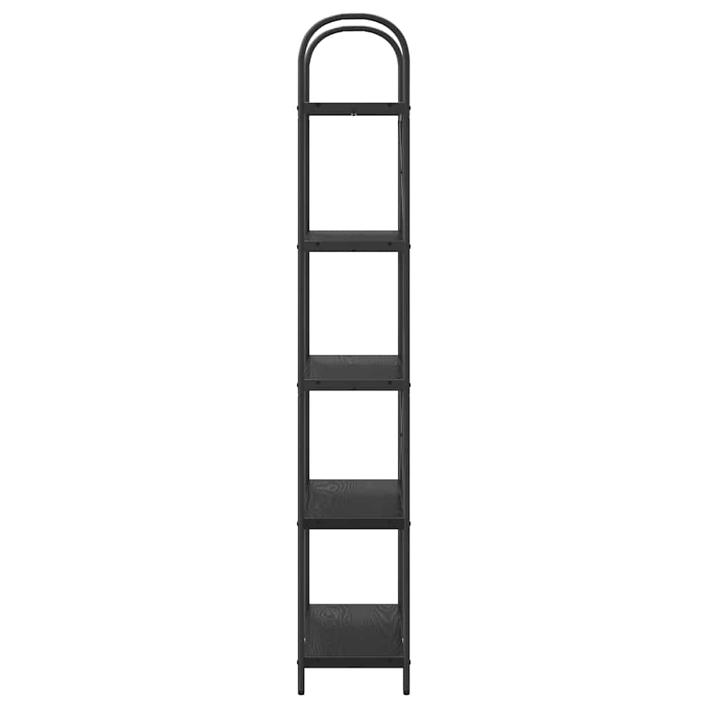 vidaXL Ράφι Βιβλίων Μαύρη δρυς 80 x 30 x 183 εκ Επεξεργασμένο ξύλο