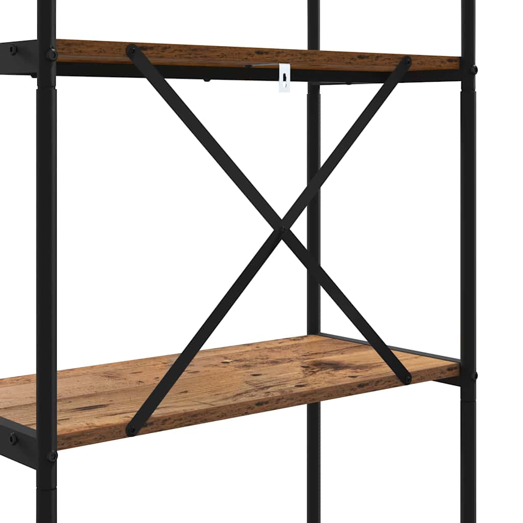 vidaXL Ράφι Βιβλίων Παλαιό ξύλο 80 x 30 x 183 εκ Επεξεργασμένο ξύλο