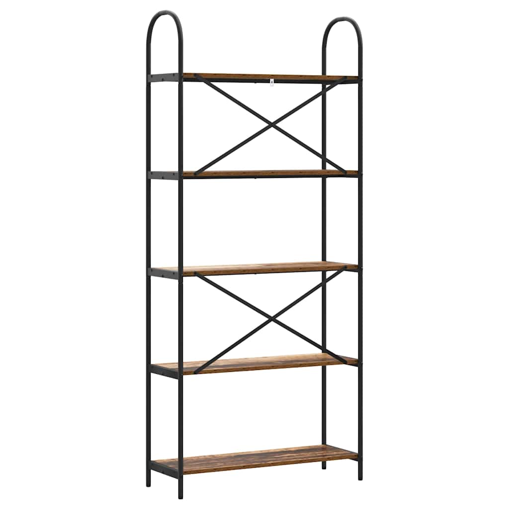 vidaXL Ράφι Βιβλίων Παλαιό ξύλο 80 x 30 x 183 εκ Επεξεργασμένο ξύλο