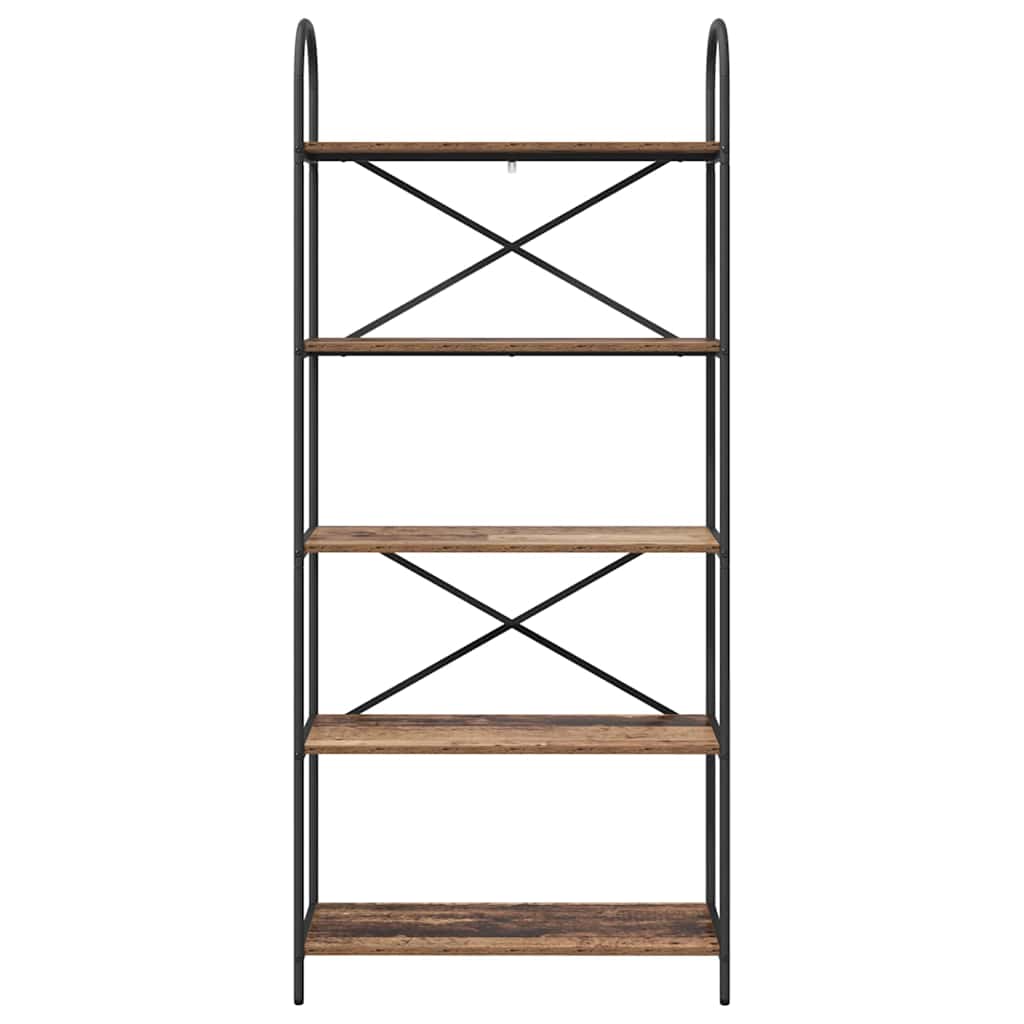 vidaXL Ράφι Βιβλίων Παλαιό ξύλο 80 x 30 x 183 εκ Επεξεργασμένο ξύλο