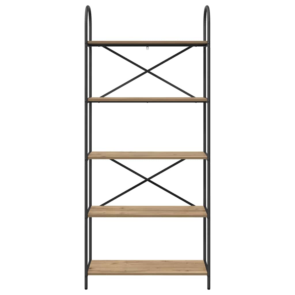 vidaXL Ράφι Βιβλίων artisan δρυς 80 x 30 x 183 εκ Επεξεργασμένο ξύλο