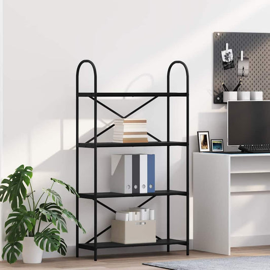 vidaXL Ράφι Βιβλίων Μαύρη δρυς 80 x 30 x 146 εκ Επεξεργασμένο ξύλο