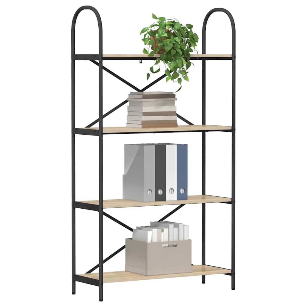 vidaXL Ράφι Βιβλίων Sonoma Δρυς 80 x 30 x 146 εκ Επεξεργασμένο ξύλο