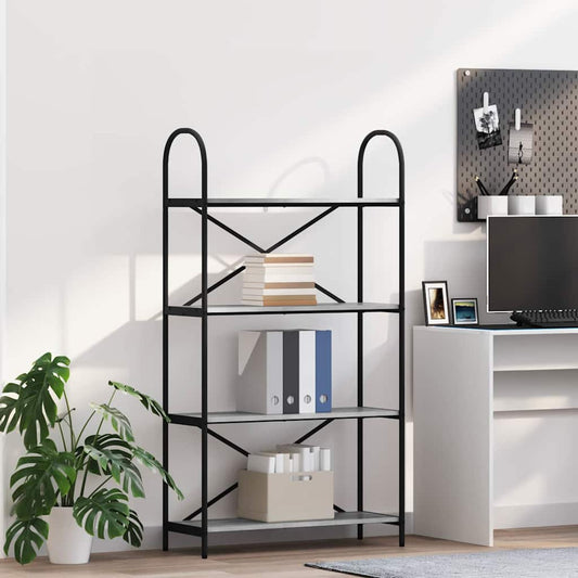 vidaXL Ράφι Βιβλίων Γκρι sonoma 80 x 30 x 146 εκ Επεξεργασμένο ξύλο