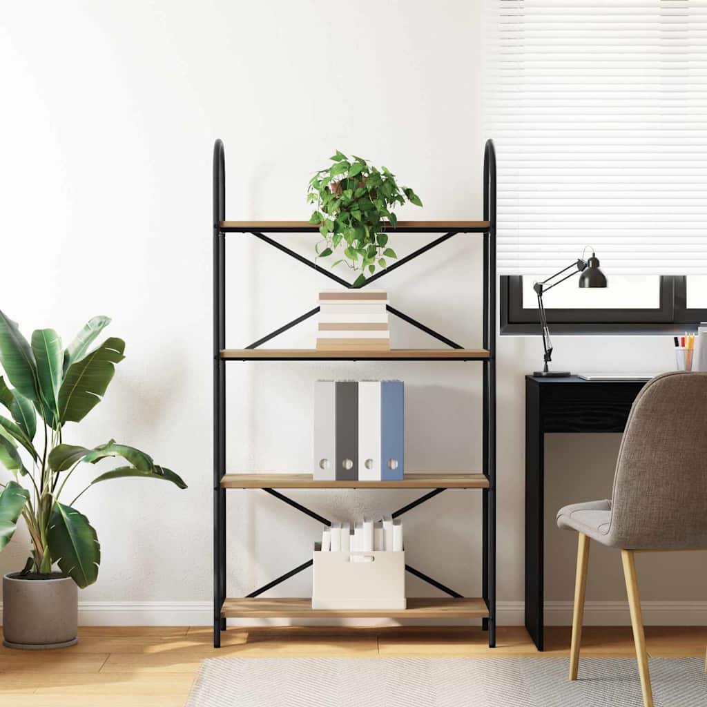 vidaXL Ράφι Βιβλίων artisan δρυς 80 x 30 x 146 εκ Επεξεργασμένο ξύλο