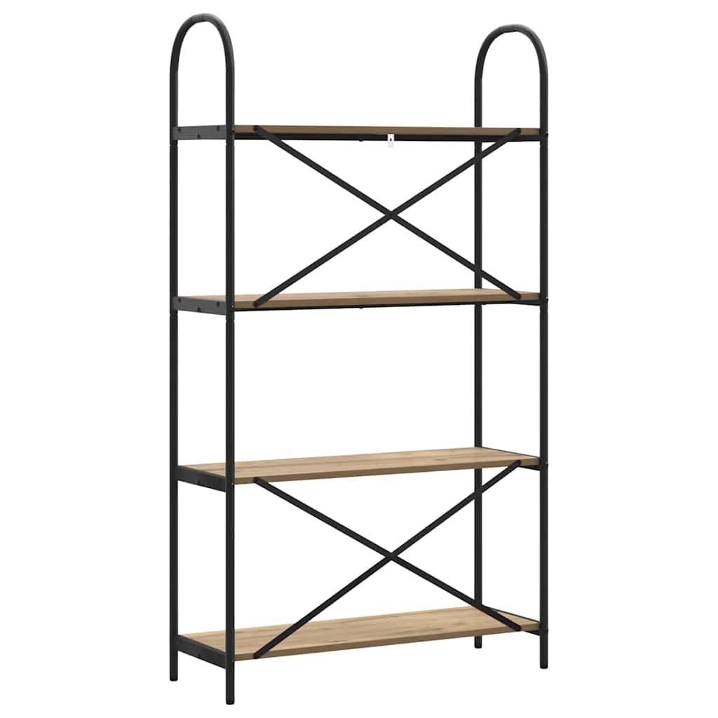 vidaXL Ράφι Βιβλίων artisan δρυς 80 x 30 x 146 εκ Επεξεργασμένο ξύλο