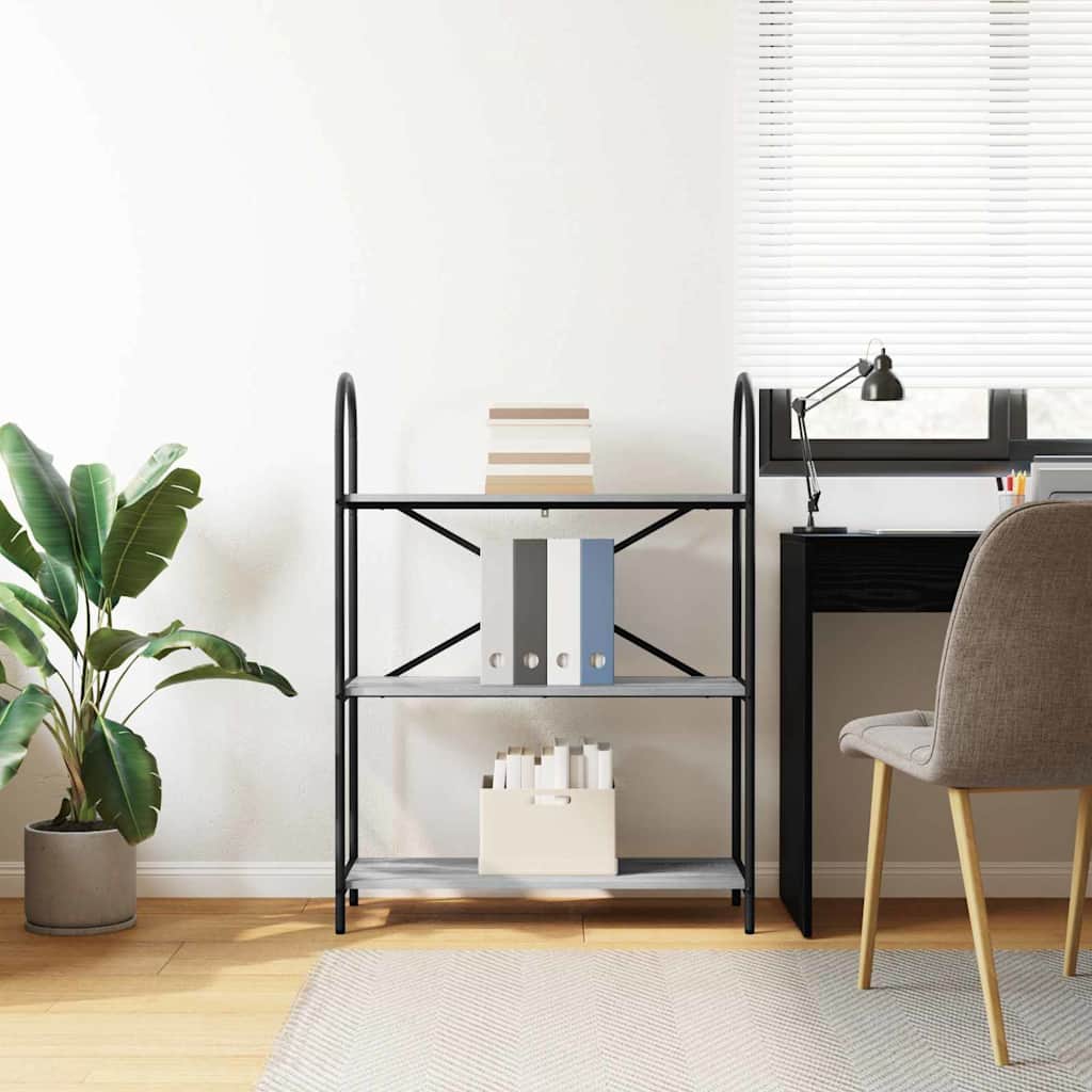 vidaXL Ράφι Βιβλίων Γκρι sonoma 80 x 30 x 109 εκ Επεξεργασμένο ξύλο