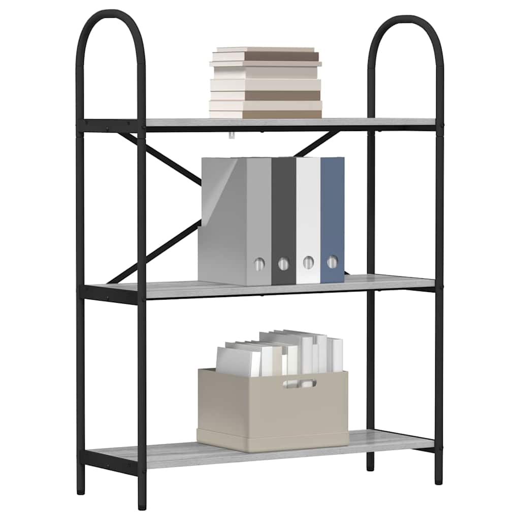 vidaXL Ράφι Βιβλίων Γκρι sonoma 80 x 30 x 109 εκ Επεξεργασμένο ξύλο