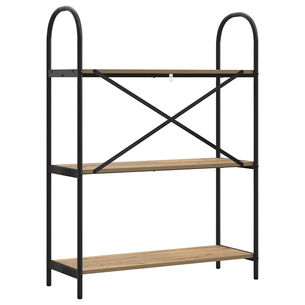 vidaXL Ράφι Βιβλίων artisan δρυς 80 x 30 x 109 εκ Επεξεργασμένο ξύλο