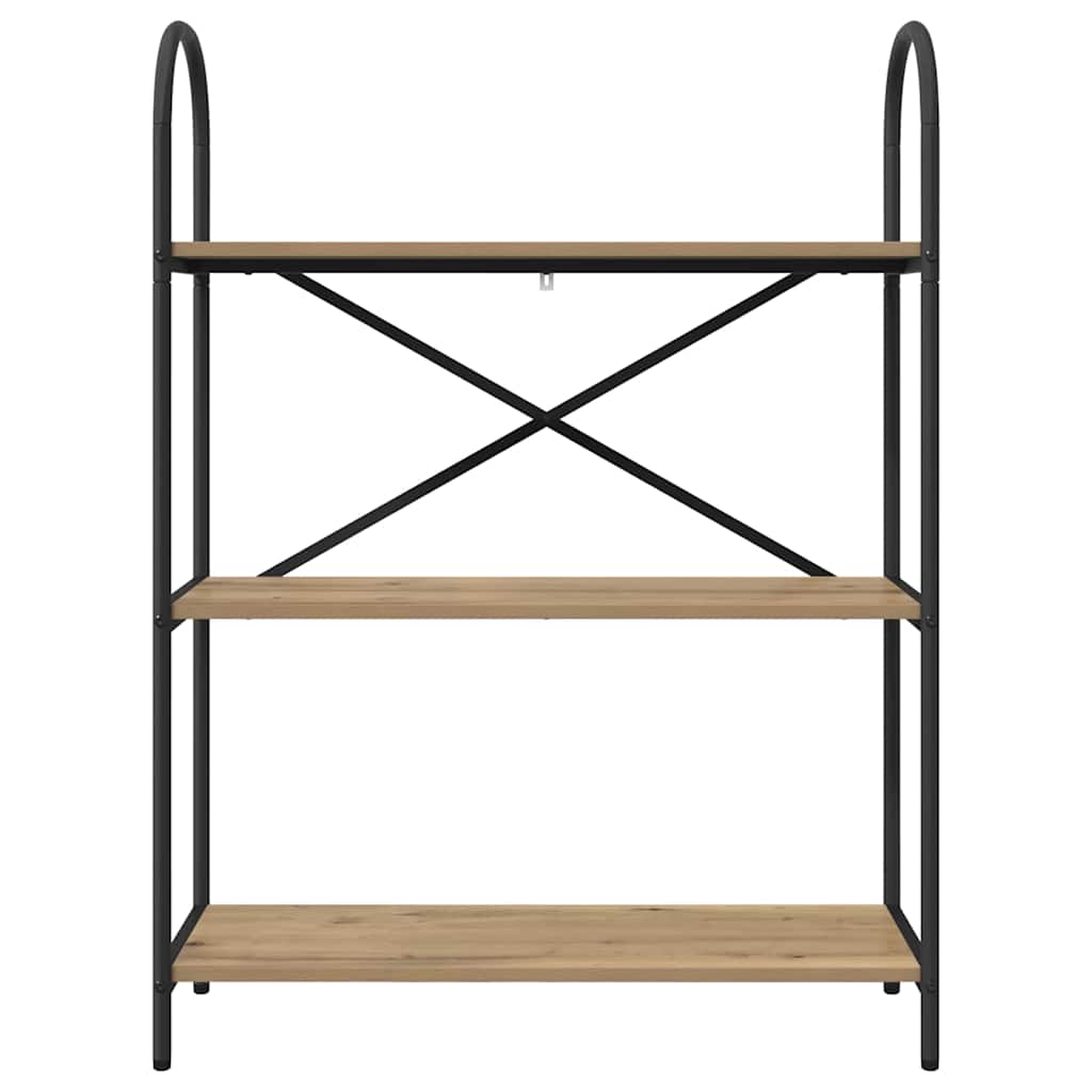 vidaXL Ράφι Βιβλίων artisan δρυς 80 x 30 x 109 εκ Επεξεργασμένο ξύλο