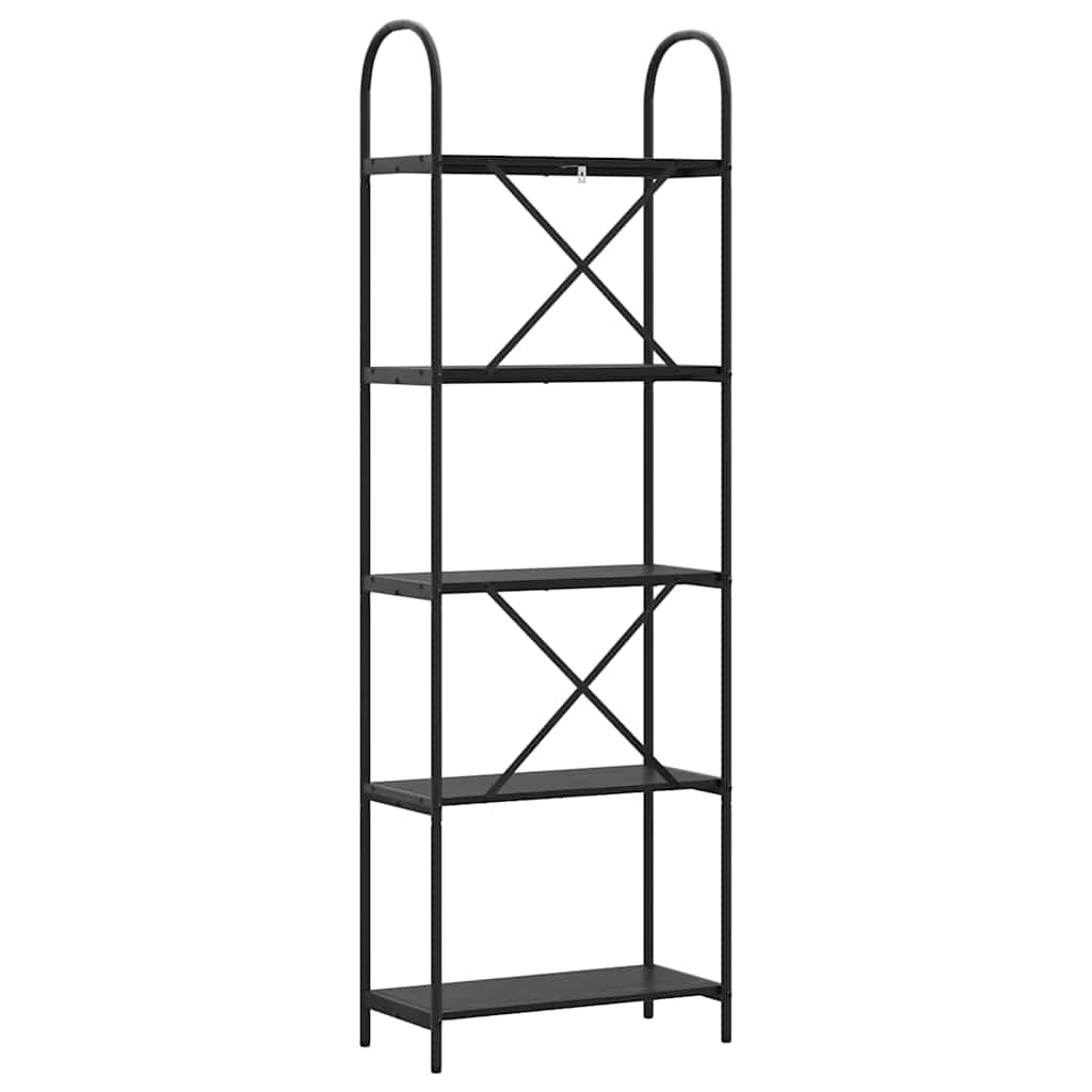 vidaXL Ράφι Βιβλίων Μαύρη δρυς 60 x 30 x 183 εκ Επεξεργασμένο ξύλο